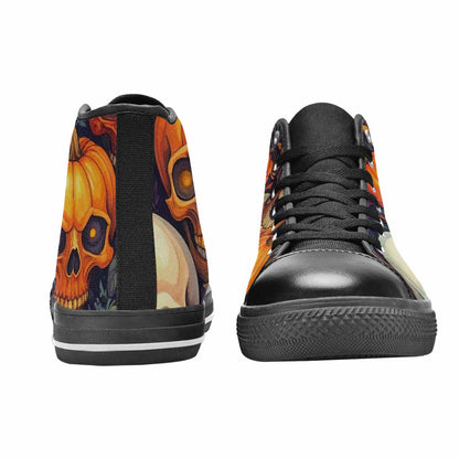 WOMEN'S Skulls - Halloween High Top Canvas Dark Academia Sneakers