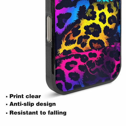 iPhone 16 Pro Case — Leopard Print Neon, Custom Print Case Cover