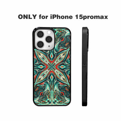iPhone 15 Pro Max Case — Holographic Tribal Blaze, Custom Phone Case