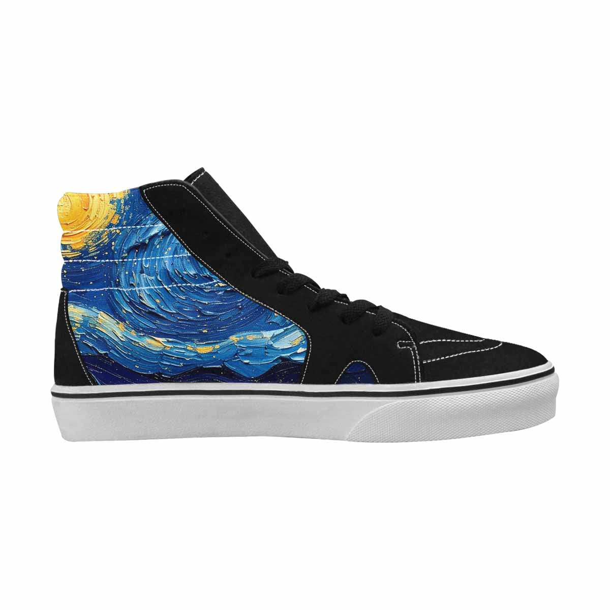 MEN'S Starry Night Galaxy High Top Canvas Neon Fantasy Custom Sneakers
