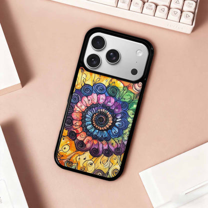 iPhone 17 Pro Case — Tie Dye Swirls Black White Tie, Custom Print Case Cover