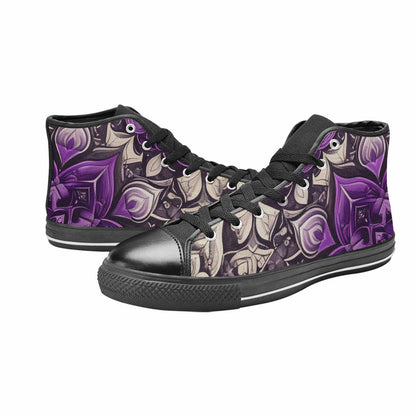 MEN'S Mandala High Top Canvas Vibrant Chaos Sneakers