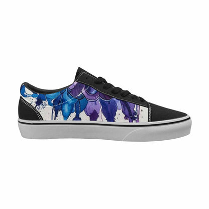 WOMEN'S Tie Lace-Up Canvas Vibrant Chaos Custom Sneakers