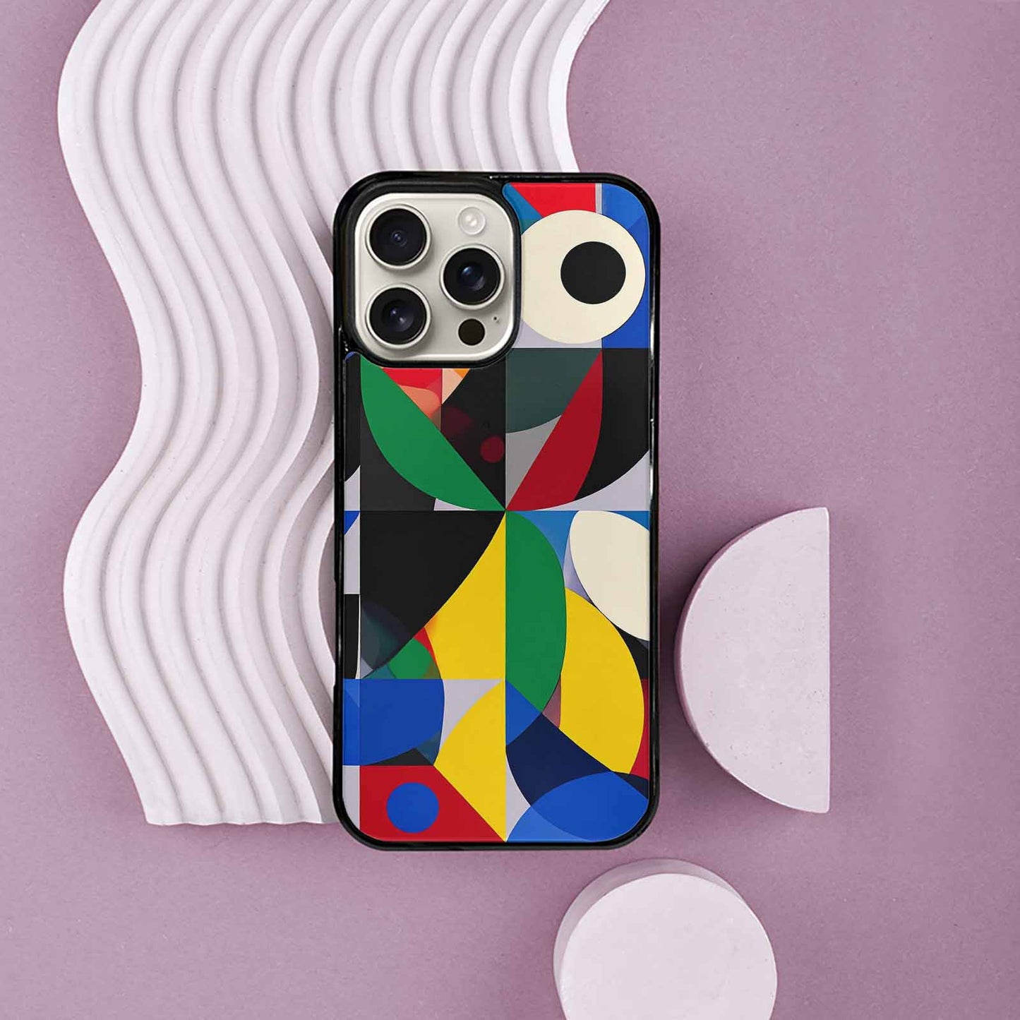 iPhone 16 Pro Max Case — 1960s Mod Cartoon Art Pattern, Custom Designed Case Cover
