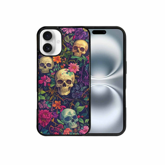 iPhone 16 Plus Case — Skulls Botanicalskulls Pattern, Custom Print Case Cover