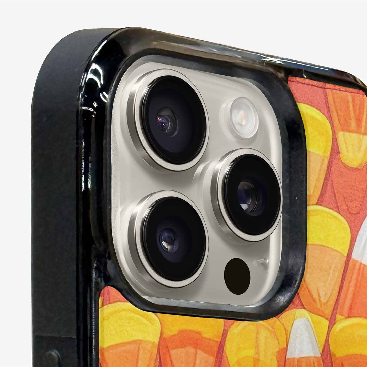 iPhone 15 Pro Max Case — Candy Corn Shapes In Bright Orange, Custom Print Case Cover