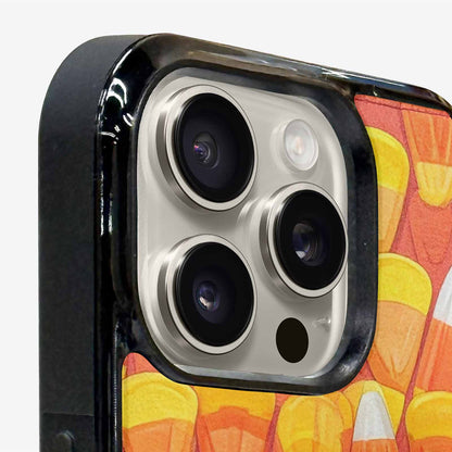 iPhone 15 Pro Max Case — Candy Corn Shapes In Bright Orange, Custom Print Case Cover