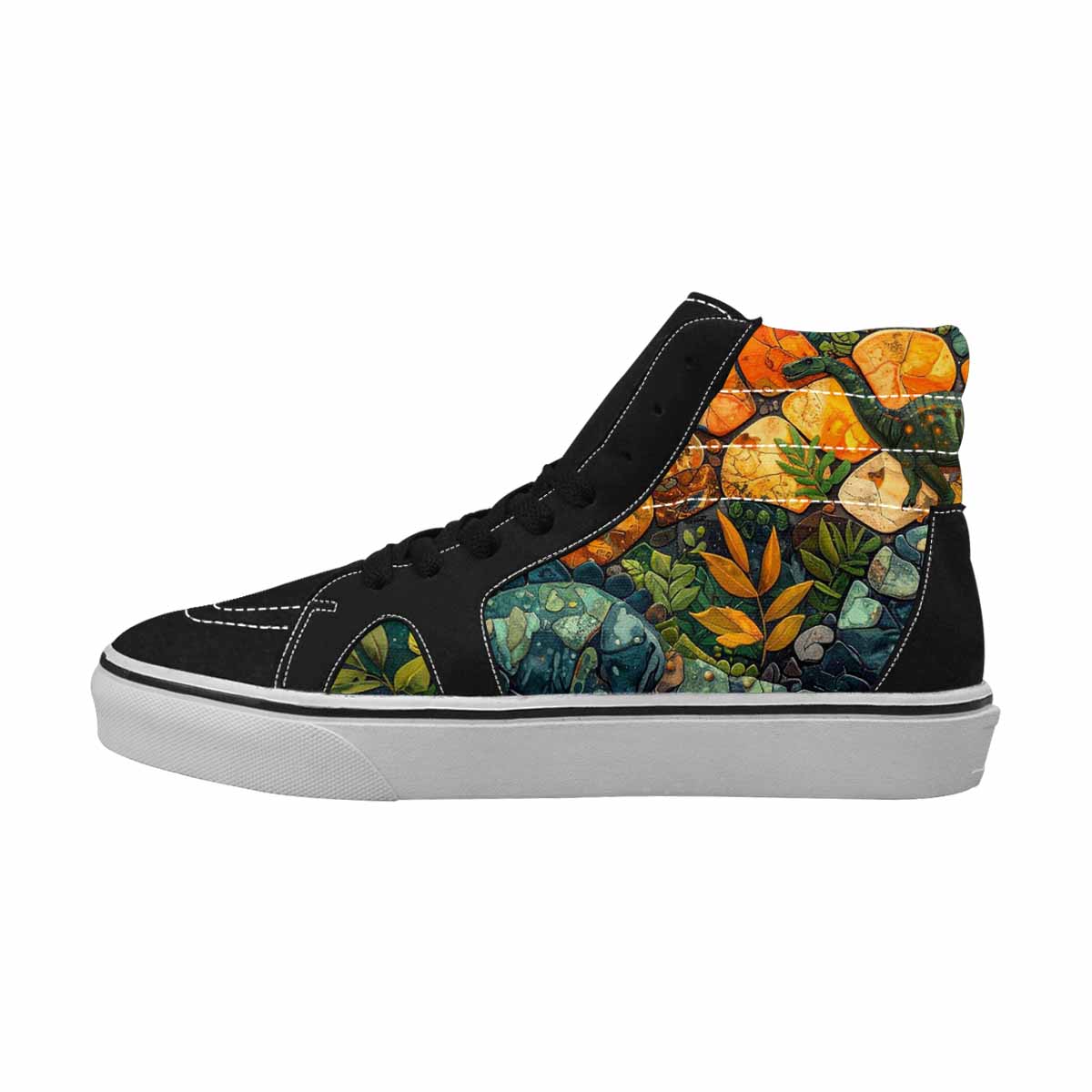 WOMEN'S Dinosaur Silhouette High Top Canvas Aesthetic Shoes