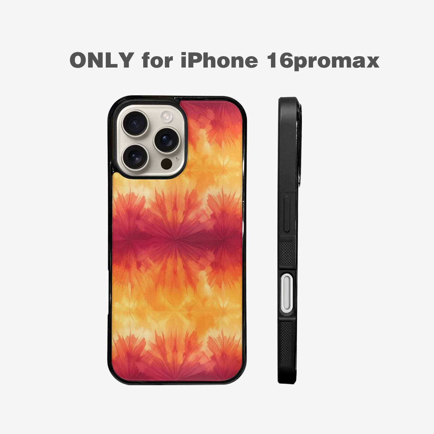 iPhone 16 Pro Max Case — Ombre Tie Dye Sunset, Custom Art Phone Cover