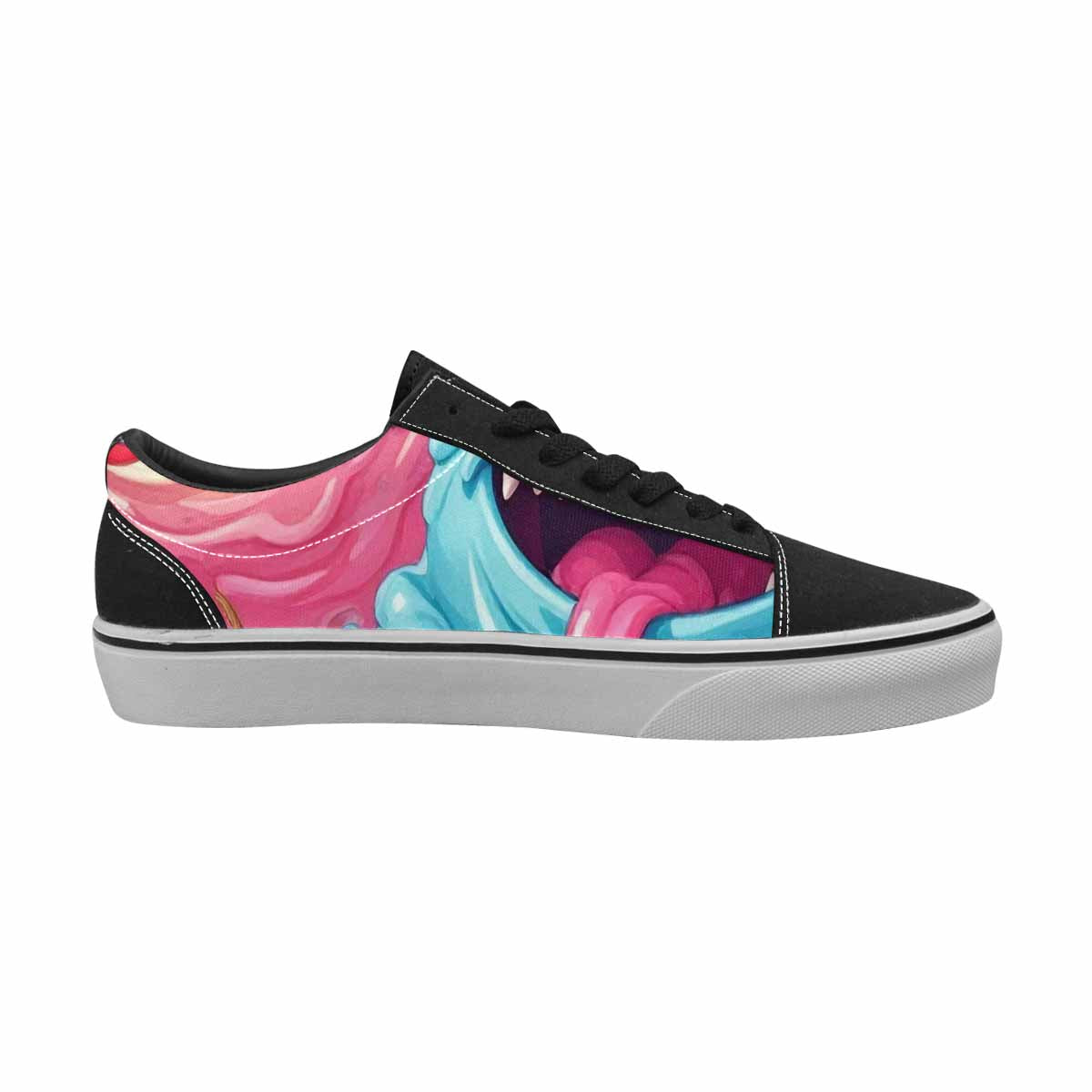 MEN'S Melting Icecream Monster Cherry Canvas Lace-Up Dark Academia Custom Sneakers