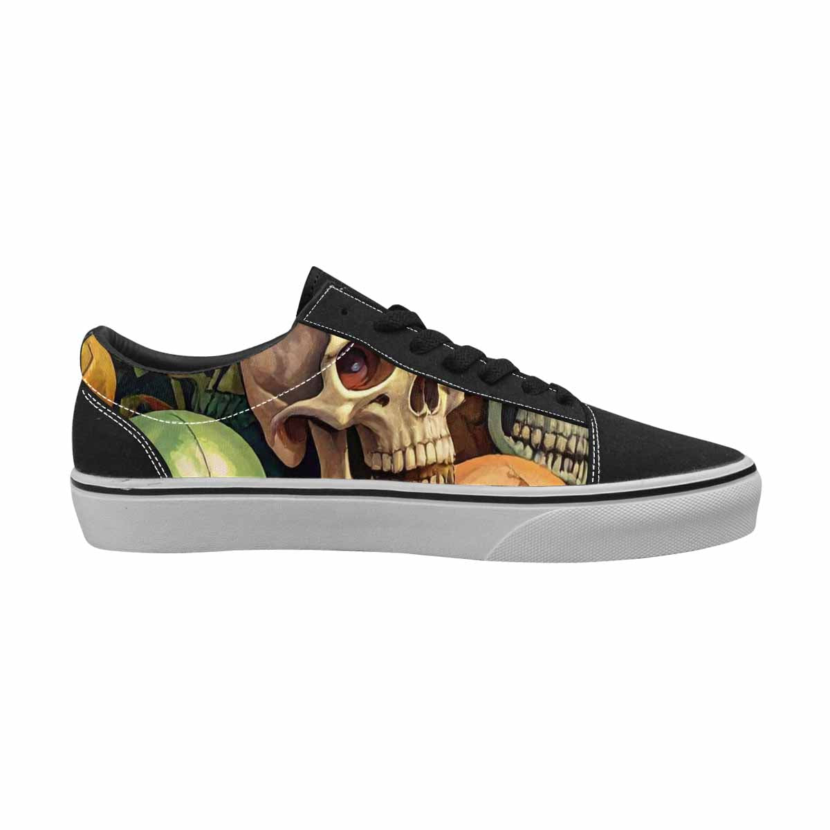 WOMEN'S Skulls × Camo Skulls Lace-Up Canvas Neon Fantasy Shoes