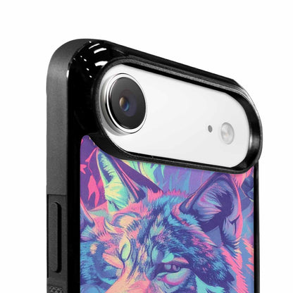 iPhone 17 Air Case — Neon Zebra Print Wolf Animal Print, Custom Phone Case