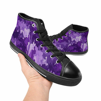 WOMEN'S Military Camouflage Blotch High Top Canvas Surreal Sneakers