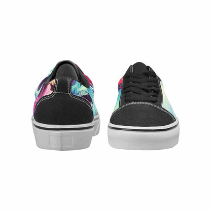 WOMEN'S Ice Cream Monsters  Lace-Up Canvas Vibrant Chaos Custom Sneakers