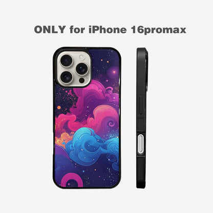 iPhone 16 Pro Max Case — Rose Galaxy Art Seamless Pattern Vibrant, Custom Made Phone Cover