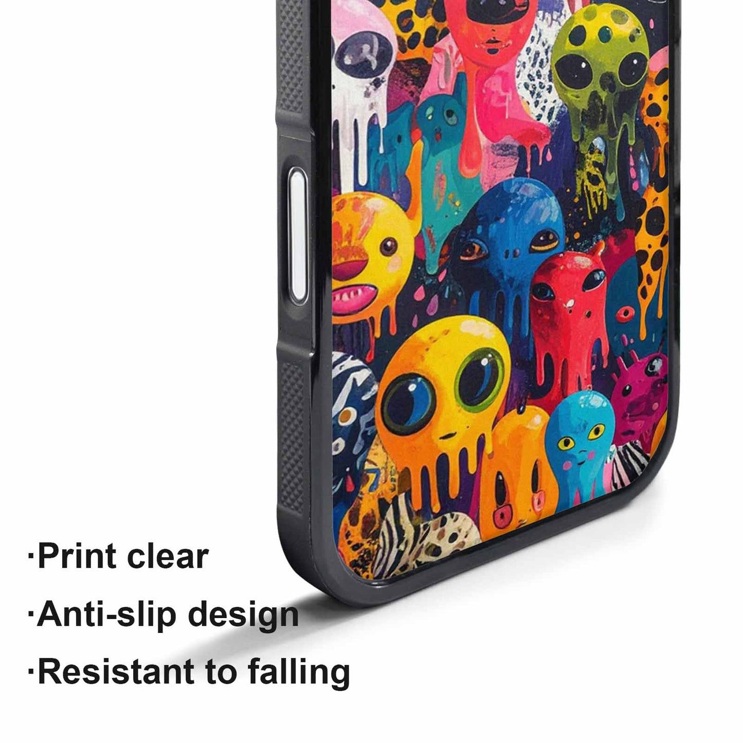 iPhone 17 Pro Case — Melting Aliens Pattern Hundreds Of Alien, Custom Art Phone Cover