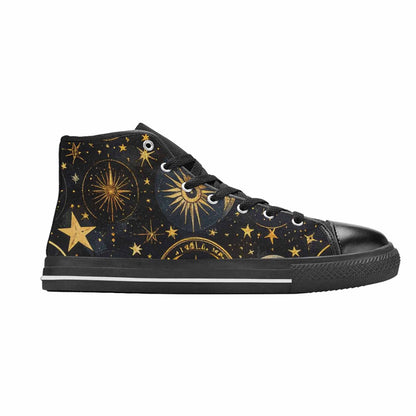 MEN'S Zodiac Constellation Star High Top Canvas Aesthetic Custom Sneakers