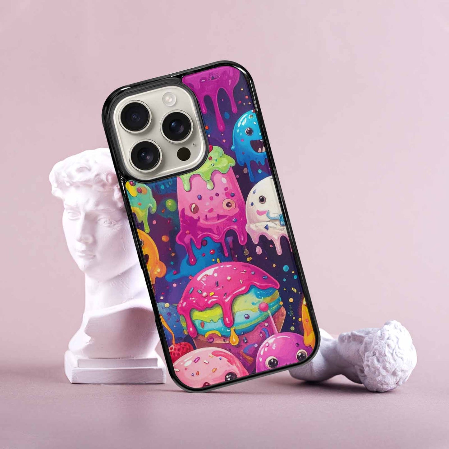 iPhone 16 Pro Case — Melting Ice Cream Monster Charac, Customized Protective Case