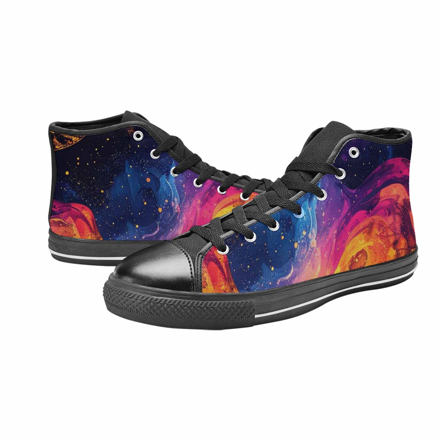 WOMEN'S Galaxy Snake Print High Top Canvas Dreamcore Shoes
