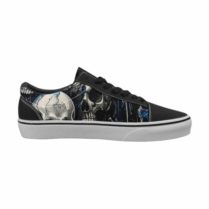 WOMEN'S Skull Roses Lace-Up Canvas Vivid Custom Sneakers