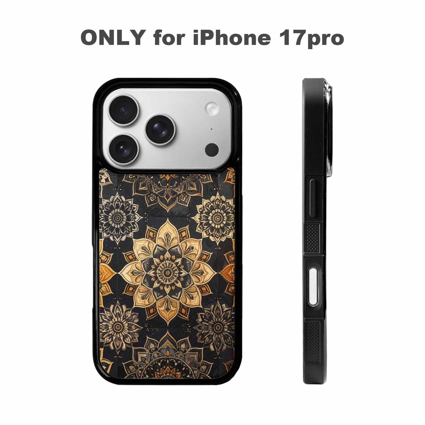 iPhone 17 Pro Case — Small Mandala Pattern Randomly Varying Floral, Custom Designed Case Cover
