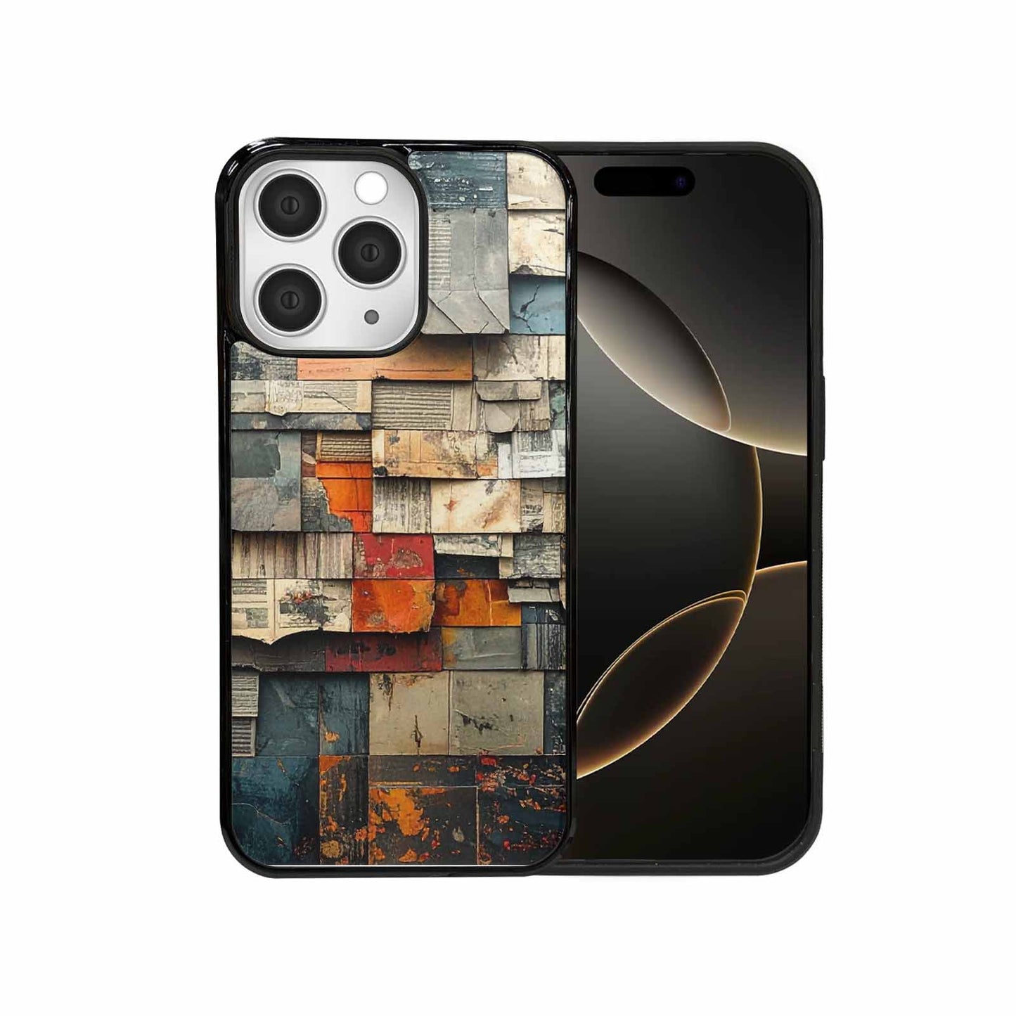 iPhone 15 Pro Max Case — Distressed Grunge Texture Pattern Hundreds Of, Custom Phone Case