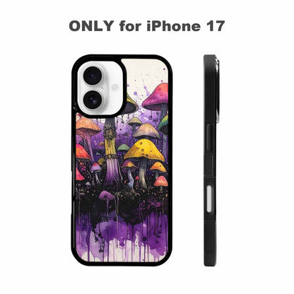 iPhone 17 Case — Black &amp; Purple Ink Original Art, Custom Art Phone Cover