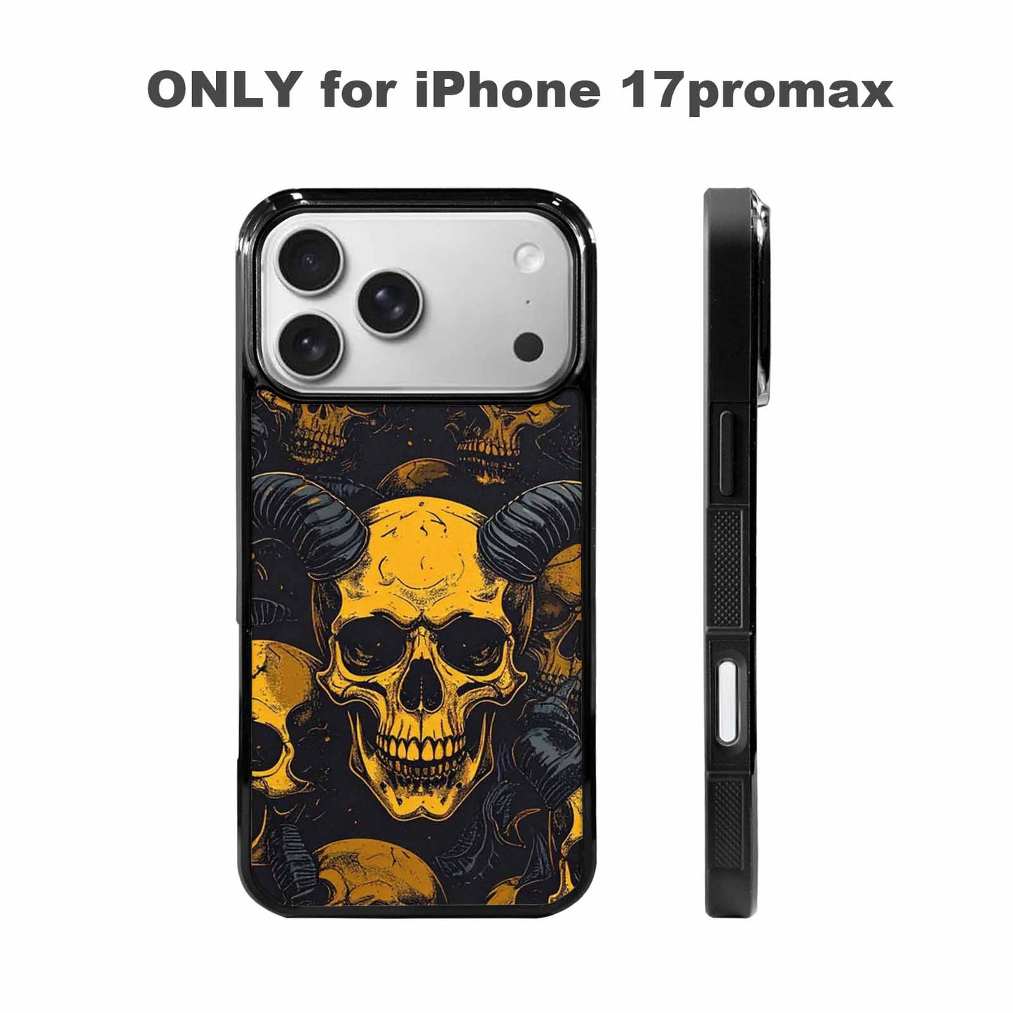 iPhone 17 Pro Max Case — Skull Dark Art Gothic Print Gothic, Customized Protective Case