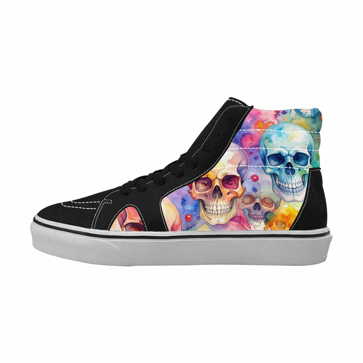 WOMEN'S Kulls - Watercolor High Top Canvas Dark Academia Sneakers
