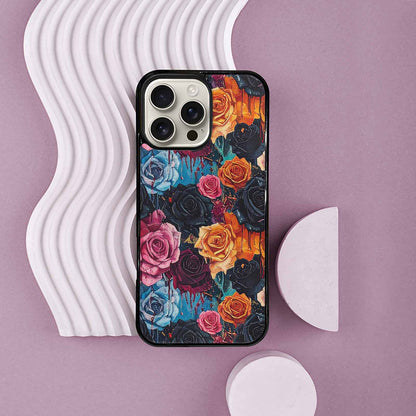 iPhone 16 Pro Max Case — Gothic Rose Gothic Roses Pattern Hundreds, Custom Printed Phone Case