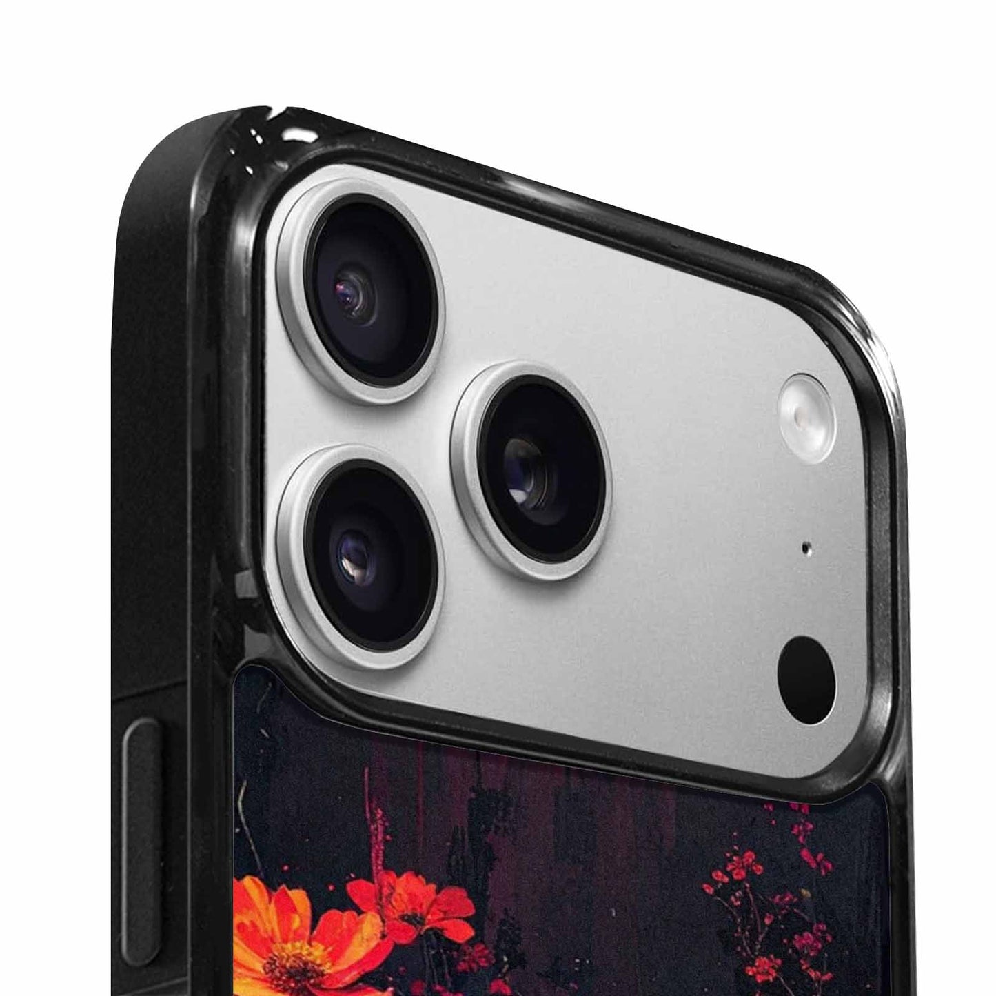 iPhone 17 Pro Max Case — Shadowy Glitch Floral Pattern Floral, Customized Protective Case