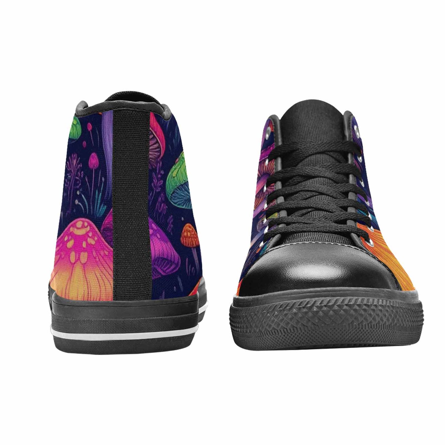 WOMEN'S Psychedelic Mushroom High Top Canvas Aesthetic Custom Shoes