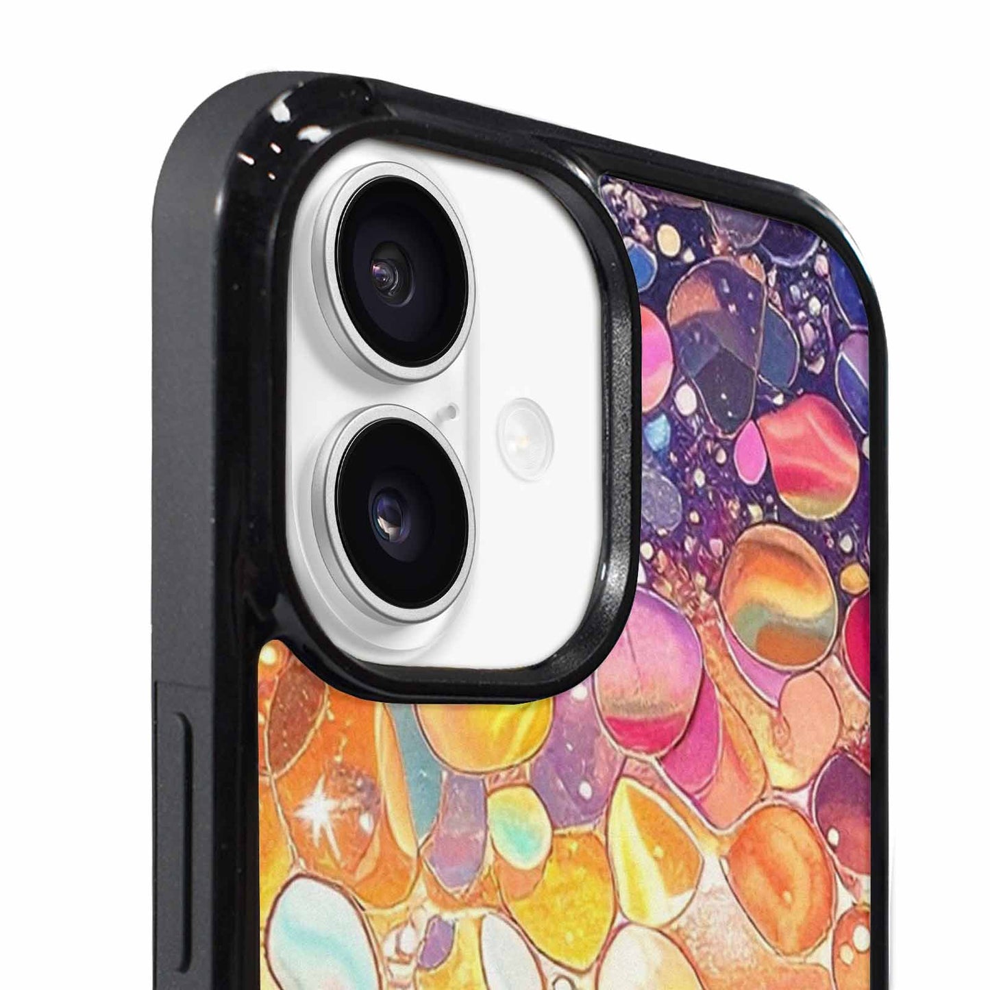 iPhone 17 Case — Holographic Iridescent Shimmer Pattern Original Art, Custom Printed Phone Case