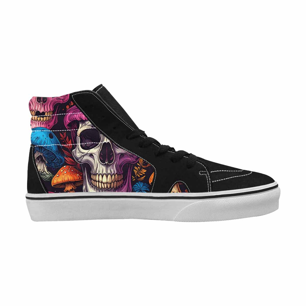 WOMEN'S Mushroom Skull High Top Canvas Cottagecore Shoes