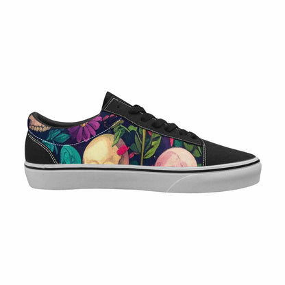 WOMEN'S Skulls  Botanical Skulls Lace-Up Canvas Surreal Shoes