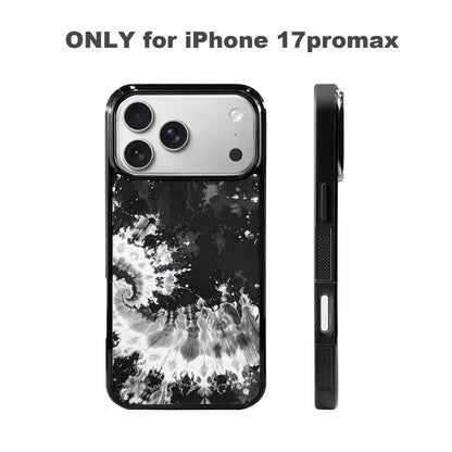 iPhone 17 Pro Max Case — Tie Dye Acid Wash Black Tie, Personalized Phone Case