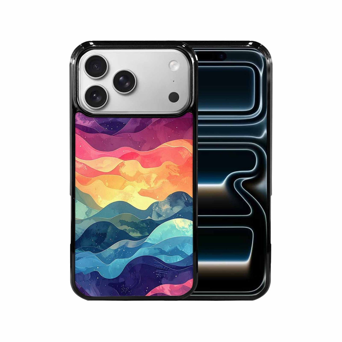 iPhone 17 Pro Max Case — Glowing Camo Wave Camo, Custom Phone Case