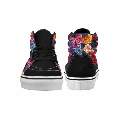 MEN'S Gothic Rose High Top Canvas Dark Academia Custom Sneakers