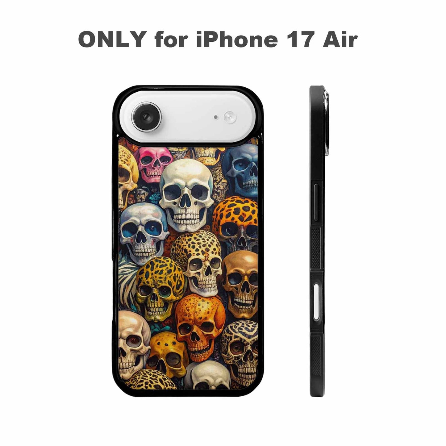 iPhone 17 Air Case — Skulls Pattern Hundreds Of Sma Gothic, Custom Art Phone Cover
