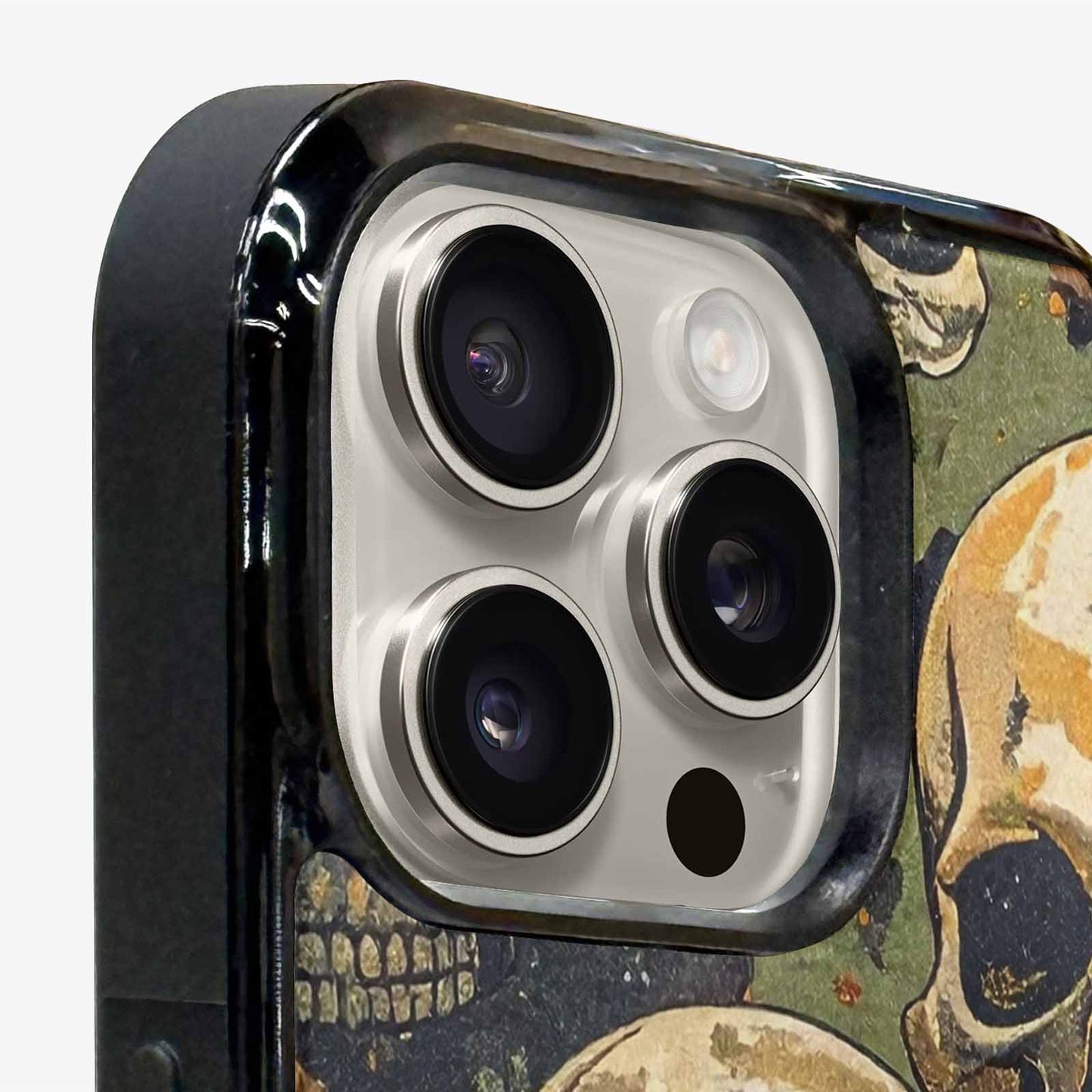 iPhone 15 Pro Max Case — Military Camo Skull Custom, Custom Phone Case