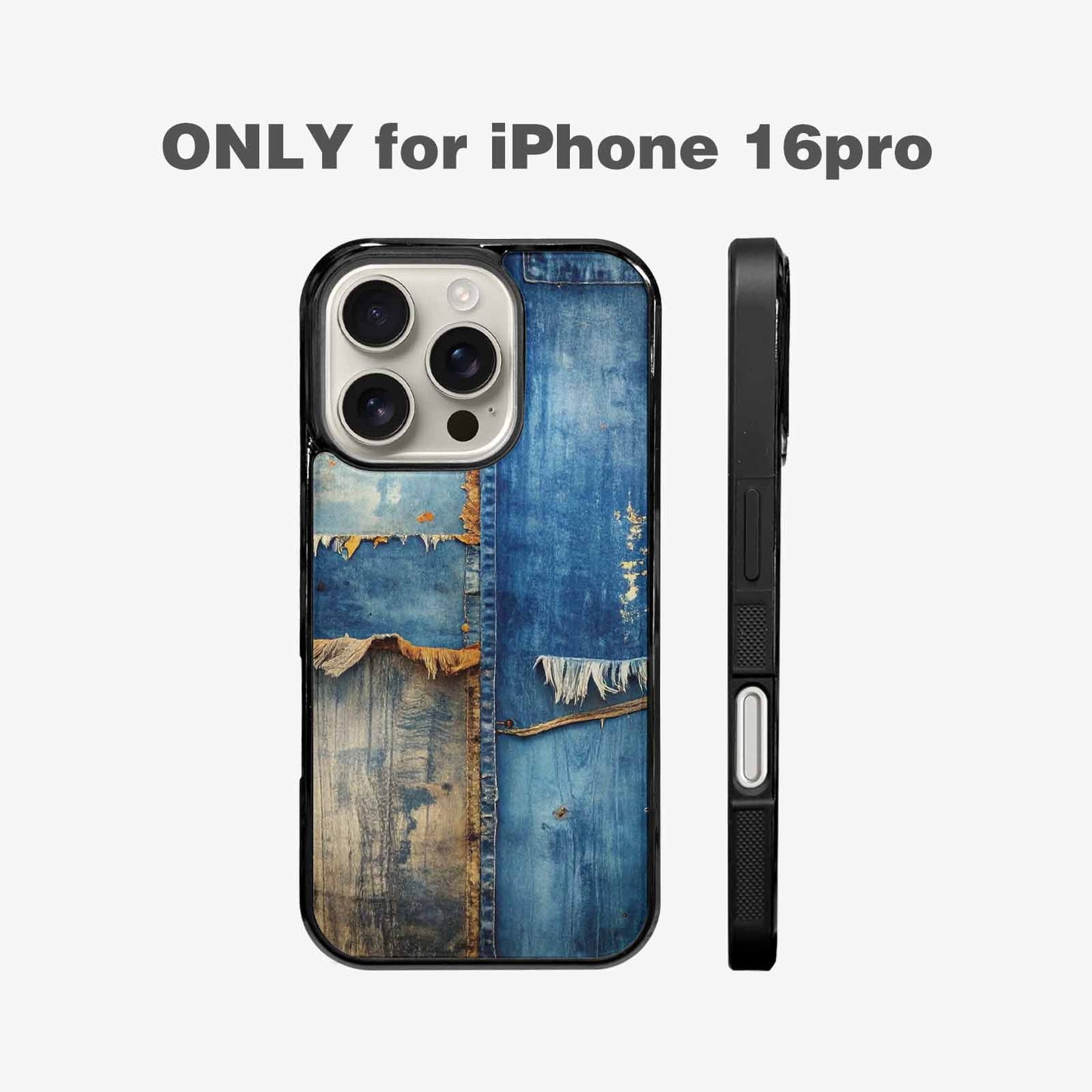 iPhone 16 Pro Case — Curve The Ripping Demin Tectures For, Custom Phone Case