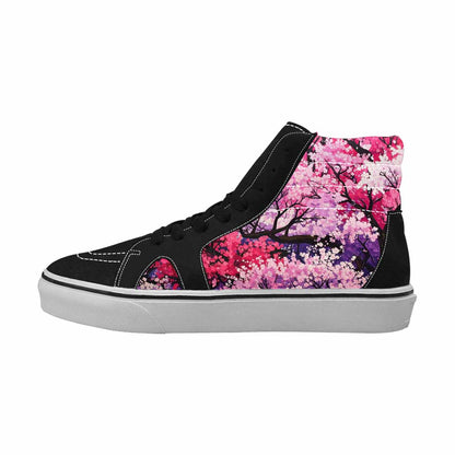 MEN'S Cherry Blossom Branch Cherry High Top Canvas Melting Art Custom Sneakers