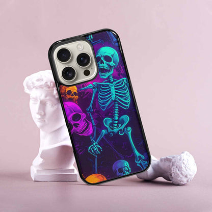 iPhone 16 Pro Case — Glowing Skeleton Pattern Hundreds Of Small, Personalized Phone Case
