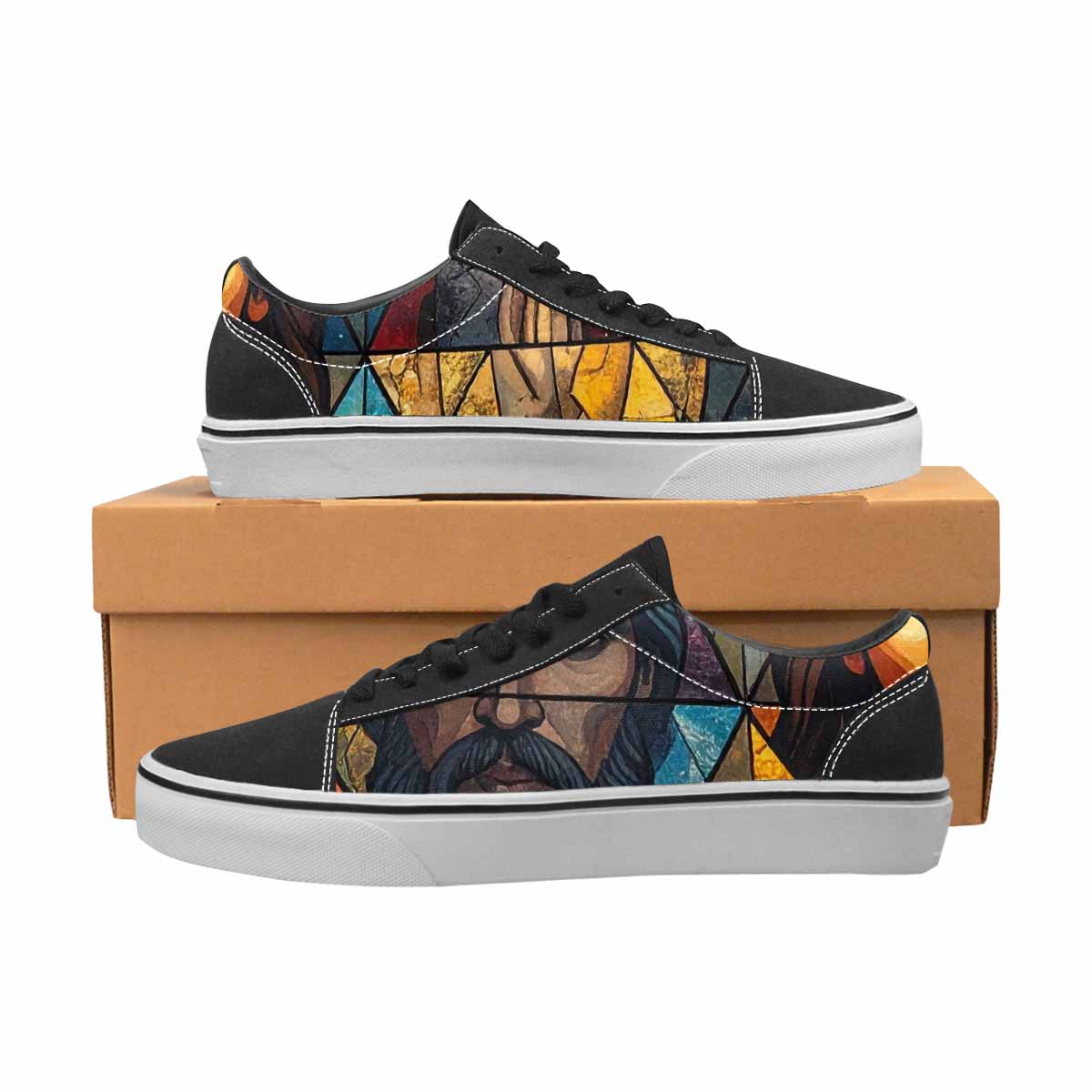 WOMEN'S Jesus Face Small Canvas Lace-Up Dark Academia Shoes