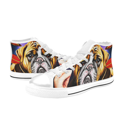 WOMEN'S Space Dog 2 High Top Canvas Surreal Custom Shoes