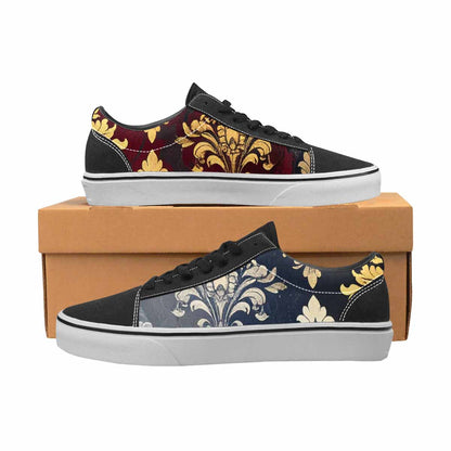 WOMEN'S Damask Ornamental Wallpaper Canvas Lace-Up Surreal Sneakers