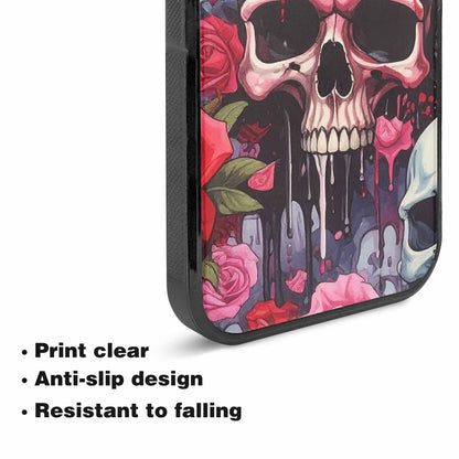 iPhone 15 Plus Case — Skulls And Roses Skulls And Roses, Custom Printed Phone Case