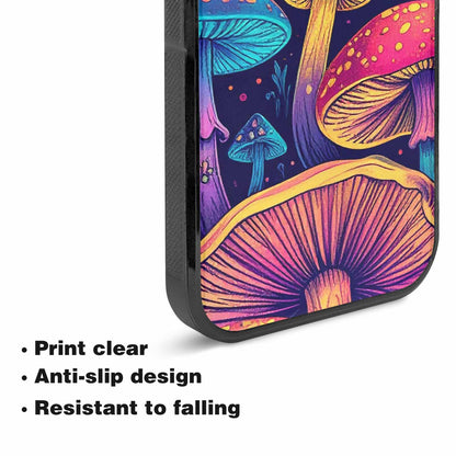 iPhone 15 Plus Case — Mushroom Psychedelic Art Seamless Pattern Vibrant, Custom Phone Case