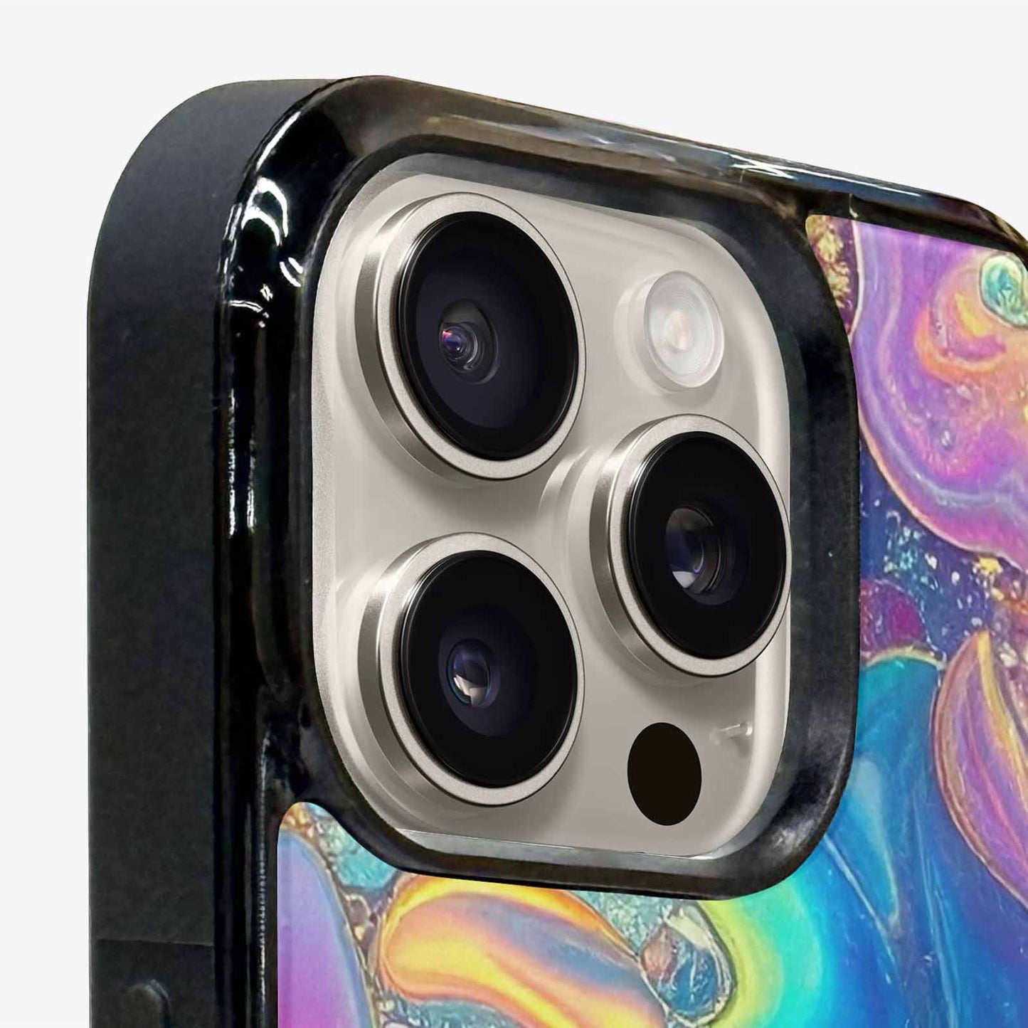 iPhone 16 Pro Max Case — Holographic Iridescent Shimmer Pattern Hundreds Of, Custom Printed Phone Case