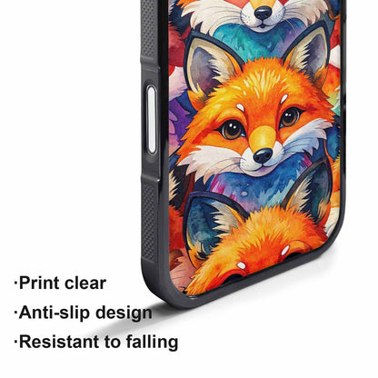 iPhone 17 Pro Max Case — Watercolor Kawaii Fox Watercolor Abstract, Customized Protective Case